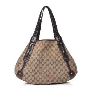 Gucci Pelham GG Monogram Dark Brown Canvas Hobo